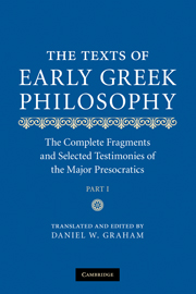 The Texts of Early Greek Philosophy