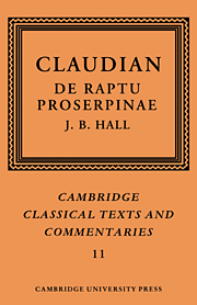 Claudian: De Raptu Proserpinae