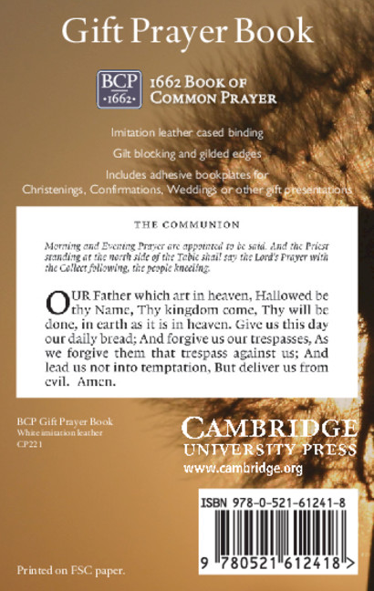 Book of Common Prayer, Gift Edition, White CP221