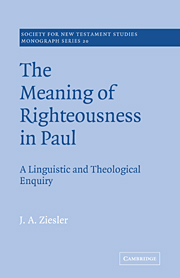 The Meaning of Righteousness in Paul
