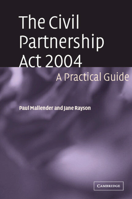 The Civil Partnership Act 2004   9780521617925i 