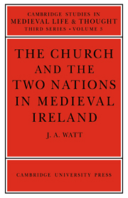 The Church and the Two Nations in Medieval Ireland