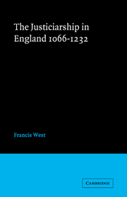 Justiceship England 1066–1232