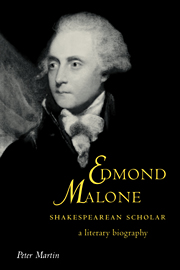Edmond Malone, Shakespearean Scholar
