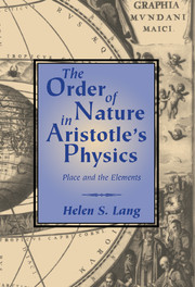 The Order of Nature in Aristotle's Physics