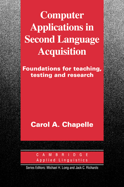 Computer Applications in Second Language Acquisition