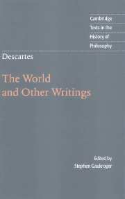 Descartes: The World and Other Writings