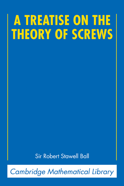 A Treatise on the Theory of Screws
