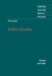 Novalis: Fichte Studies