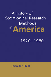 A History of Sociological Research Methods in America, 1920–1960