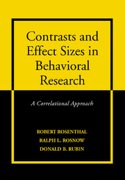 Contrasts and Effect Sizes in Behavioral Research