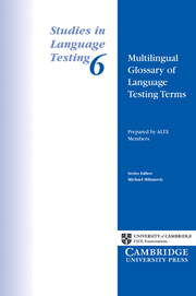 Multilingual Glossary of Language Testing Terms