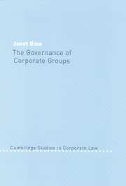 The Governance of Corporate Groups