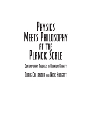 Physics Meets Philosophy at the Planck Scale