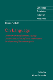 Humboldt: 'On Language'