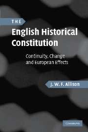 The English Historical Constitution