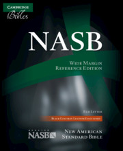 NASB Wide Margin Reference Bible, Black Edge-lined Goatskin Leather, Red-letter Text, NS746:XRME