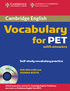 Cover image of Cambridge Vocabulary for PET