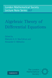 Algebraic Theory of Differential Equations