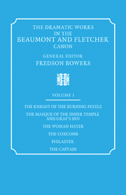The Dramatic Works in the Beaumont and Fletcher Canon