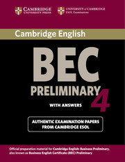 Cambridge BEC 4 Preliminary Student's Book with answers