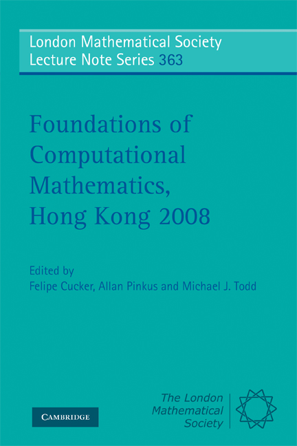 Foundations of Computational Mathematics, Hong Kong 2008