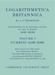 Logarithmetica Britannica