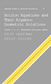 Soliton Equations and their Algebro-Geometric Solutions