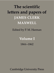 The Scientific Letters and Papers of James Clerk Maxwell