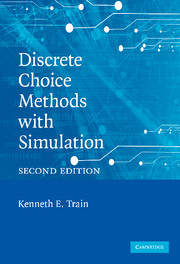 Discrete Choice Methods with Simulation | Econometrics, statistics and  mathematical economics