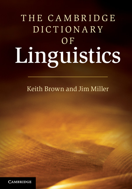 the cambridge dictionary of linguistics