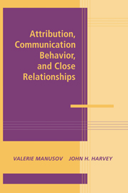 Attribution, Communication Behavior, and Close Relationships