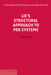 Lie's Structural Approach to PDE Systems