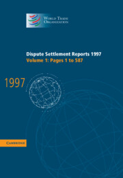 Dispute Settlement Reports 1997