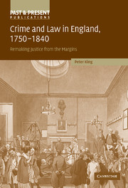 Crime and Law in England, 1750–1840
