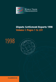 Dispute Settlement Reports 1998