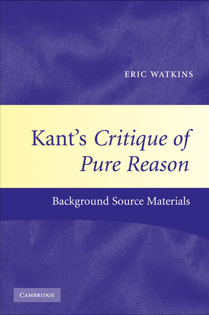 Kant's Critique Of Pure Reason