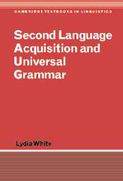 Second language acquisition and universal grammar | Applied 