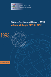 Dispute Settlement Reports 1998