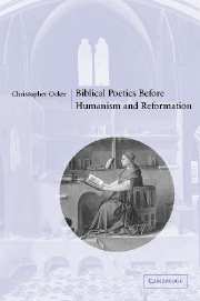 Biblical Poetics before Humanism and Reformation