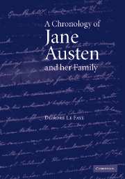 A Chronology of Jane Austen and her Family