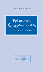 Epicurus and Democritean Ethics