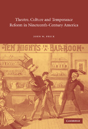 Theatre, Culture and Temperance Reform in Nineteenth-Century America