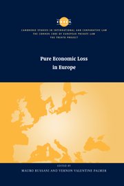 Pure Economic Loss in Europe