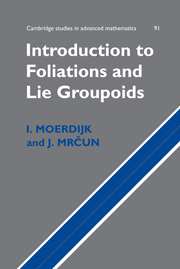 Livre : Introduction to foliations and Lie groupoids, de  I. Moerdijk and J. Mrcun