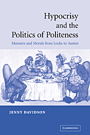 Hypocrisy And The Politics Of Politeness By Jenny Davidson - 