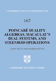 Poincaré Duality Algebras, Macaulay's Dual Systems, and Steenrod Operations