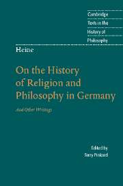 Heine: 'On the History of Religion and Philosophy in Germany'