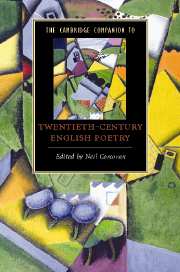 The Cambridge Companion to Twentieth-Century English Poetry
