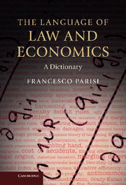 Language of Law and Economics: A Dictionary book cover